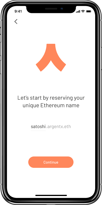 Argent mobile app on iPhone X